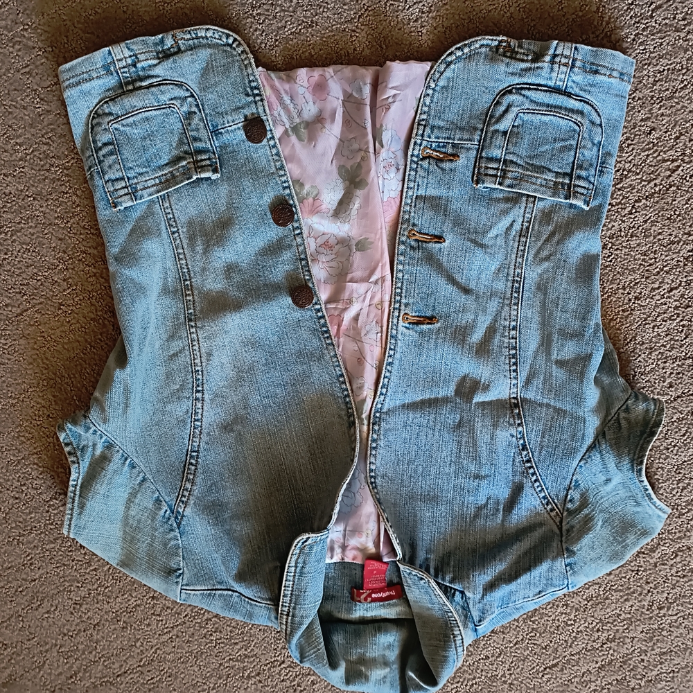 Forever 21 Light Blue Denim Vest
